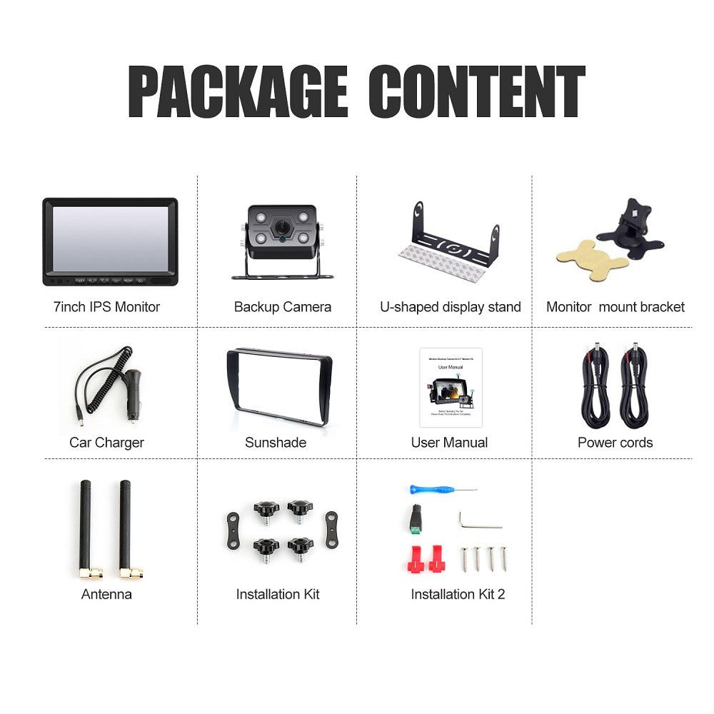 products/1316/kamera za snimanje za kamione.jpg - AHD WIRELESS SET - UNIVERZALNA LED PARKING KAMERA + MONITOR 7" (17.8cm.) + DVR (SNIMANJE NA SD KARTICI) - Xenon Svetla Beograd